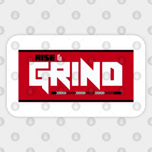 Rise & Grind Sticker by GLStyleDesigns